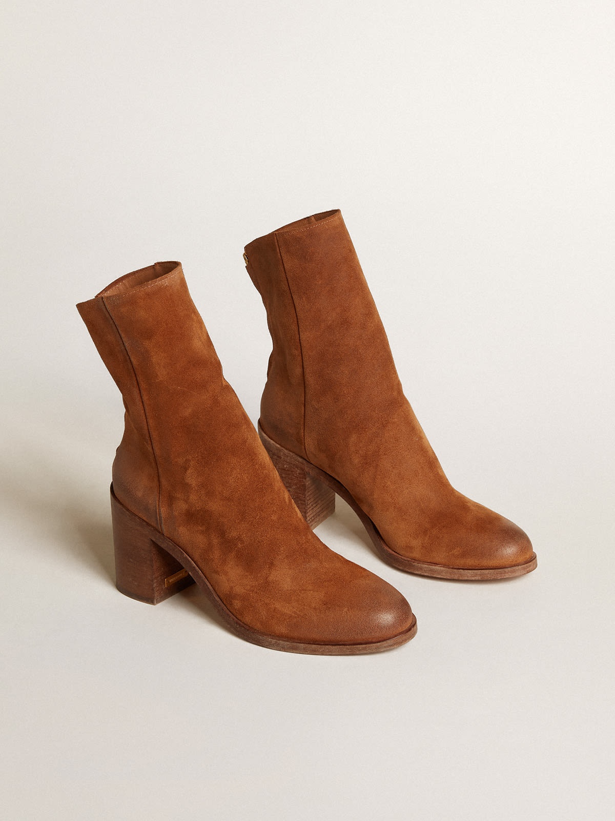 Vivienne ankle boots in cognac suede - 2