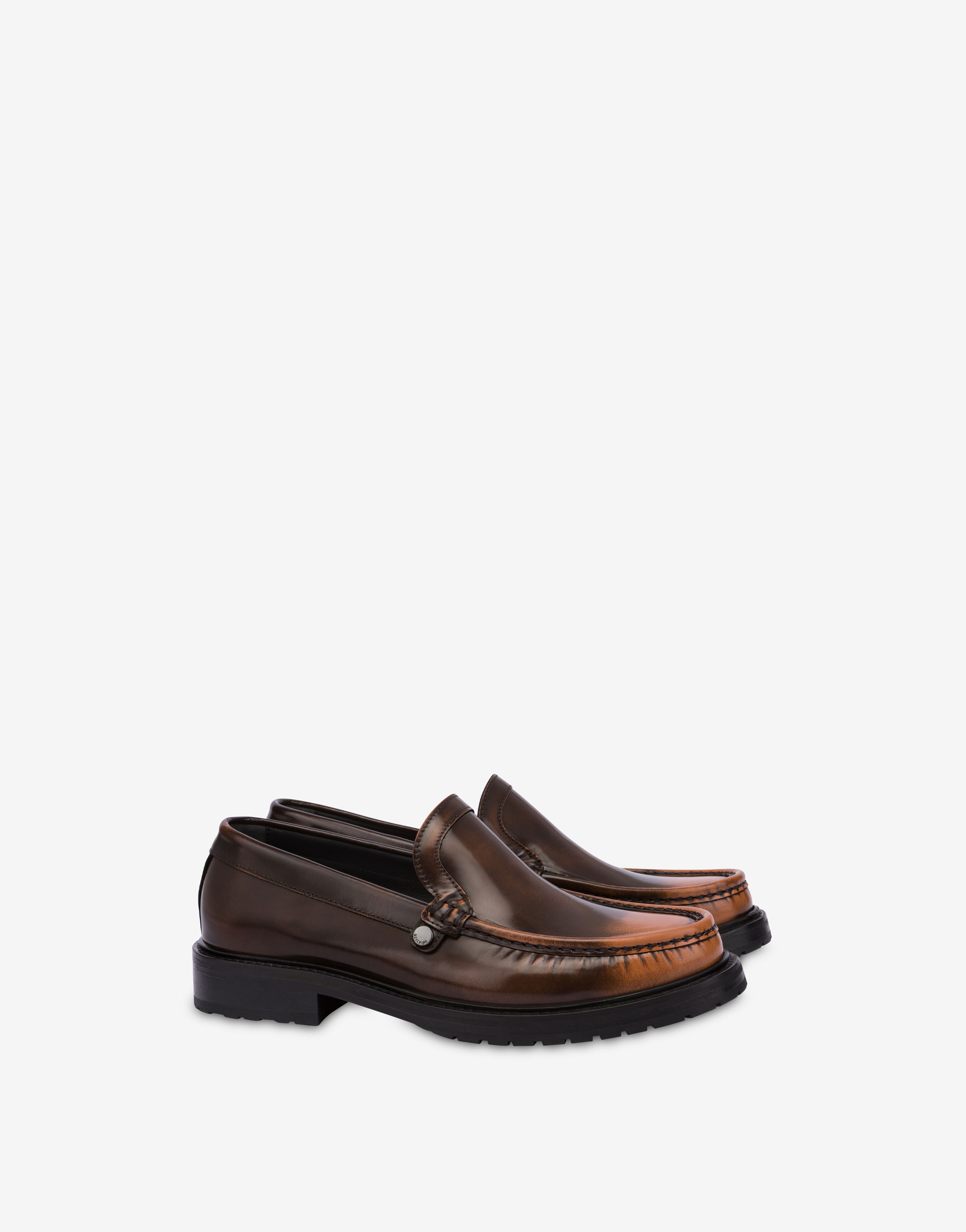 COLLEGE GRADIENT-EFFECT CALFSKIN LOAFERS - 1