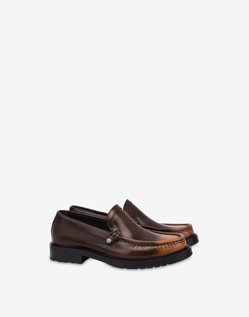 COLLEGE GRADIENT-EFFECT CALFSKIN LOAFERS 1