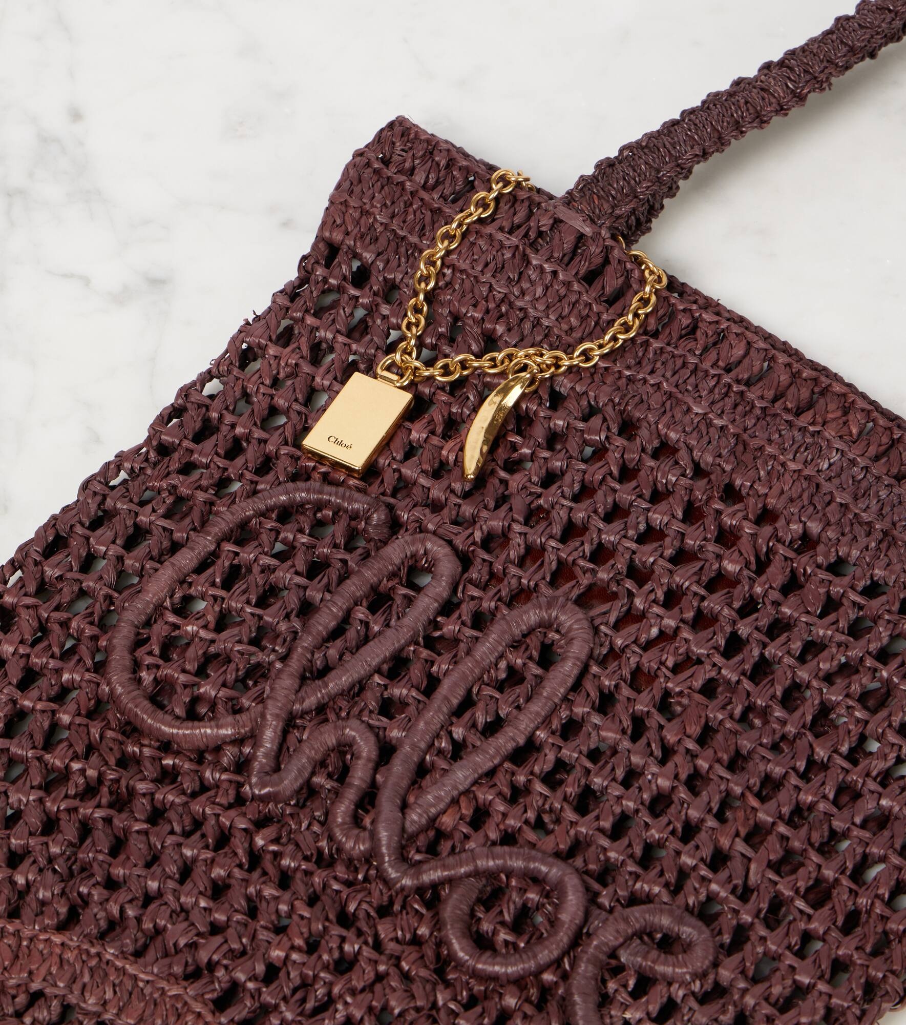 Summer Banana Small raffia tote bag - 6