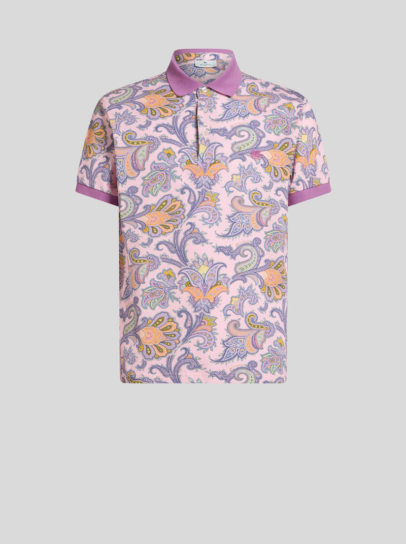 FLORAL PAISLEY 코튼 폴로 SHIRT - 1