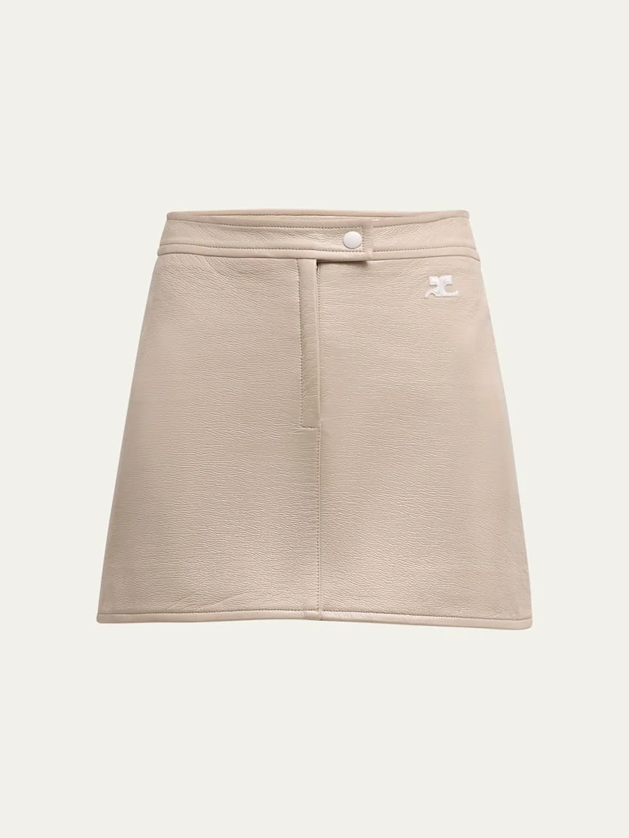 Reedition Vinyl Mini Skirt - 1