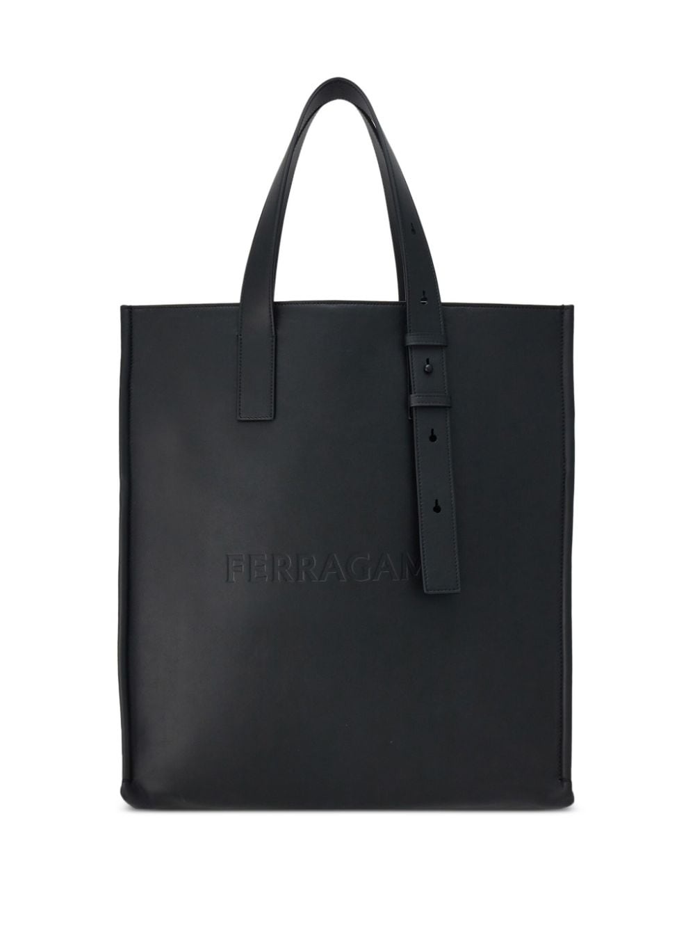 North-South leather tote bag - 1