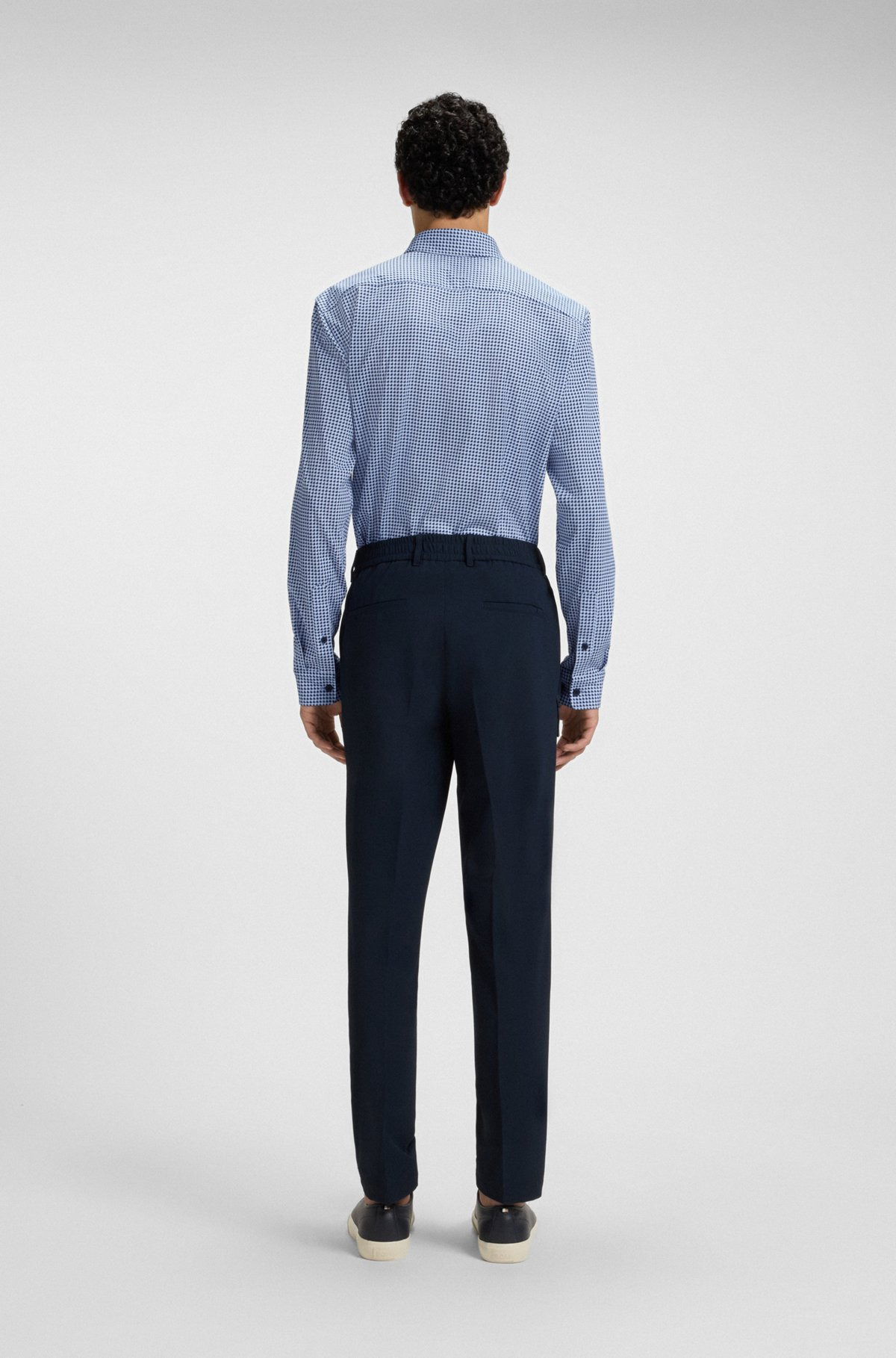 SLIM-FIT SHIRT IN PRINTED COTTON - 5