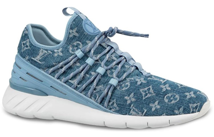 LOUIS VUITTON Fastlane Sneakers 'Denim Logo Monogram' 1A4U4B - 2