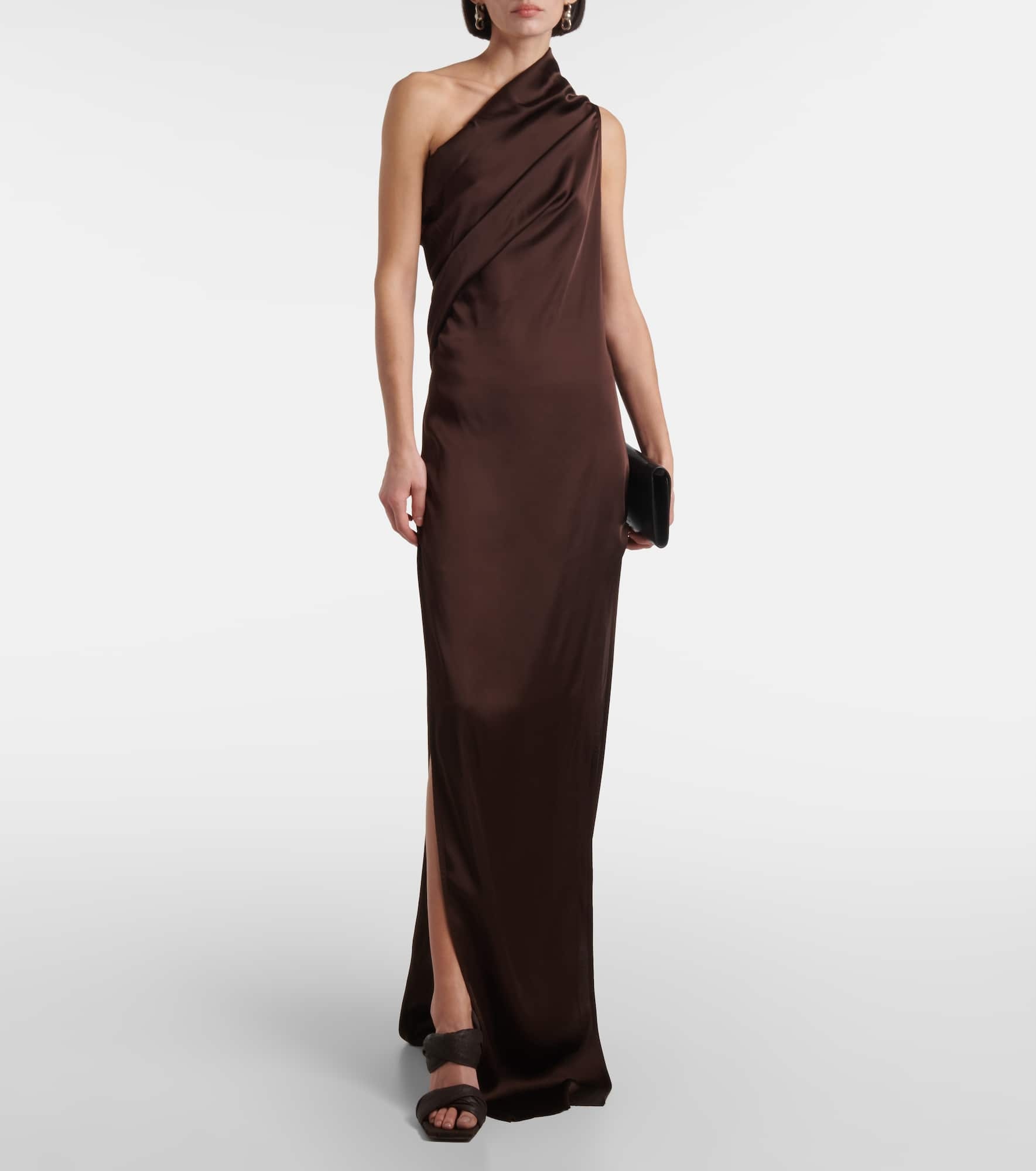 Athena draped one-shoulder gown - 2