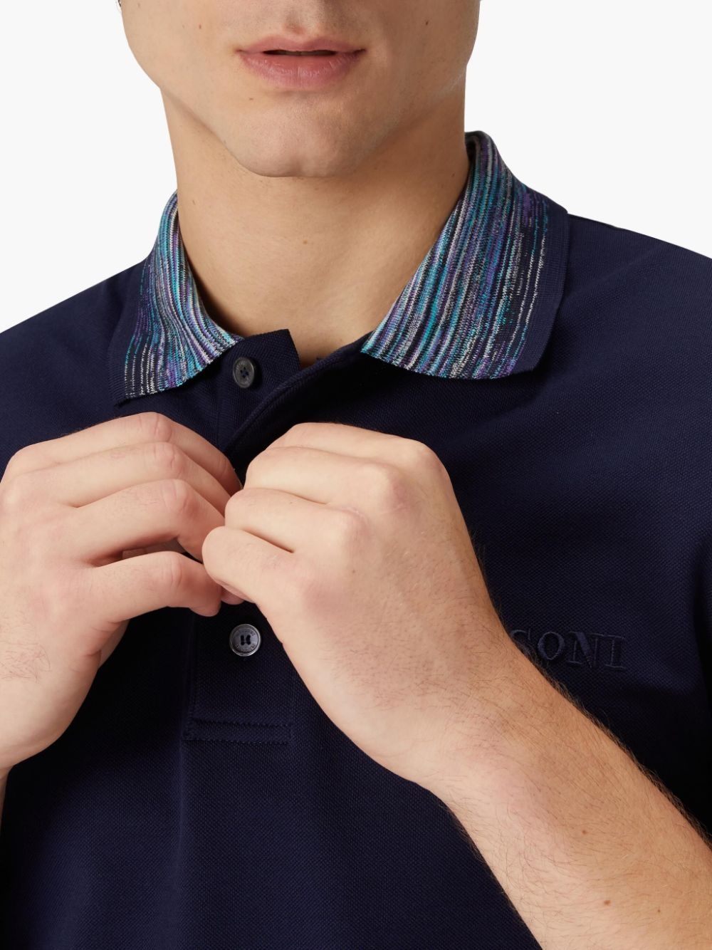 logo-lettering cotton polo shirt - 5