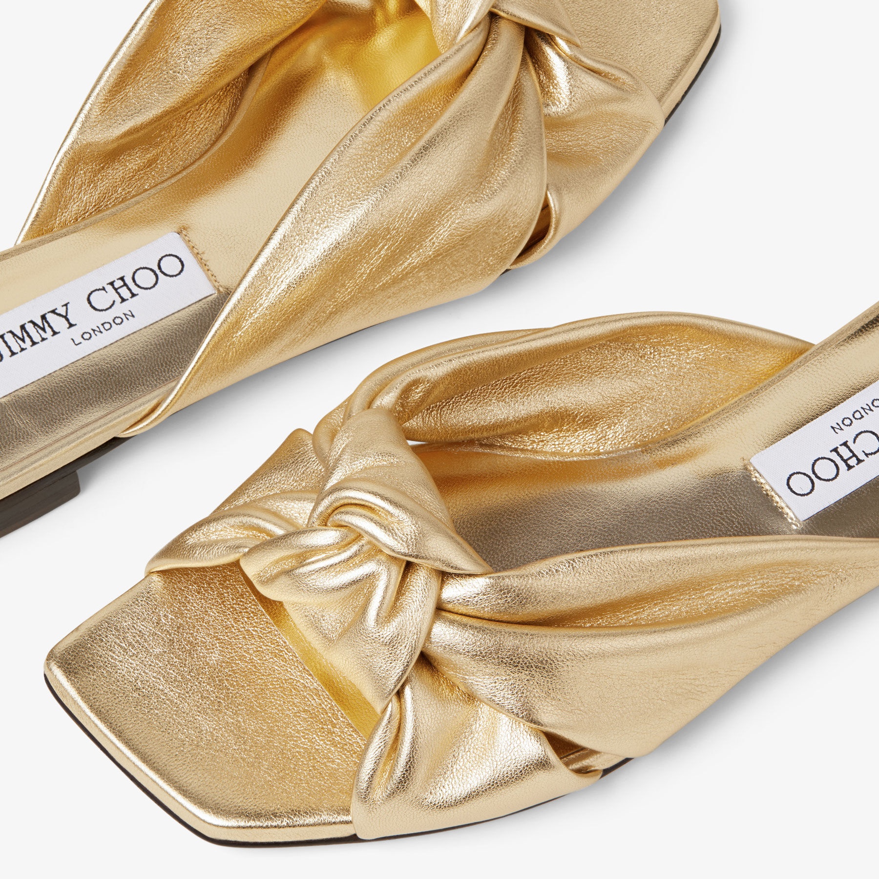 Avenue Flat
Gold Metallic Nappa Leather Flat Sandals - 3