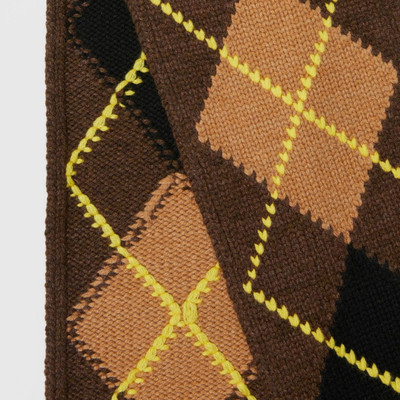 Burberry Argyle Intarsia Wool Cashmere Scarf outlook