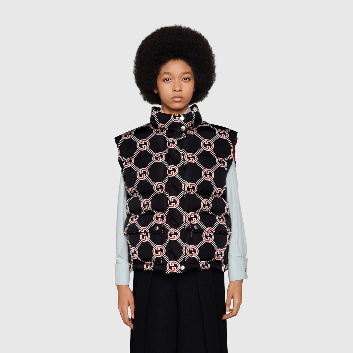 Interlocking G down padded vest - 3