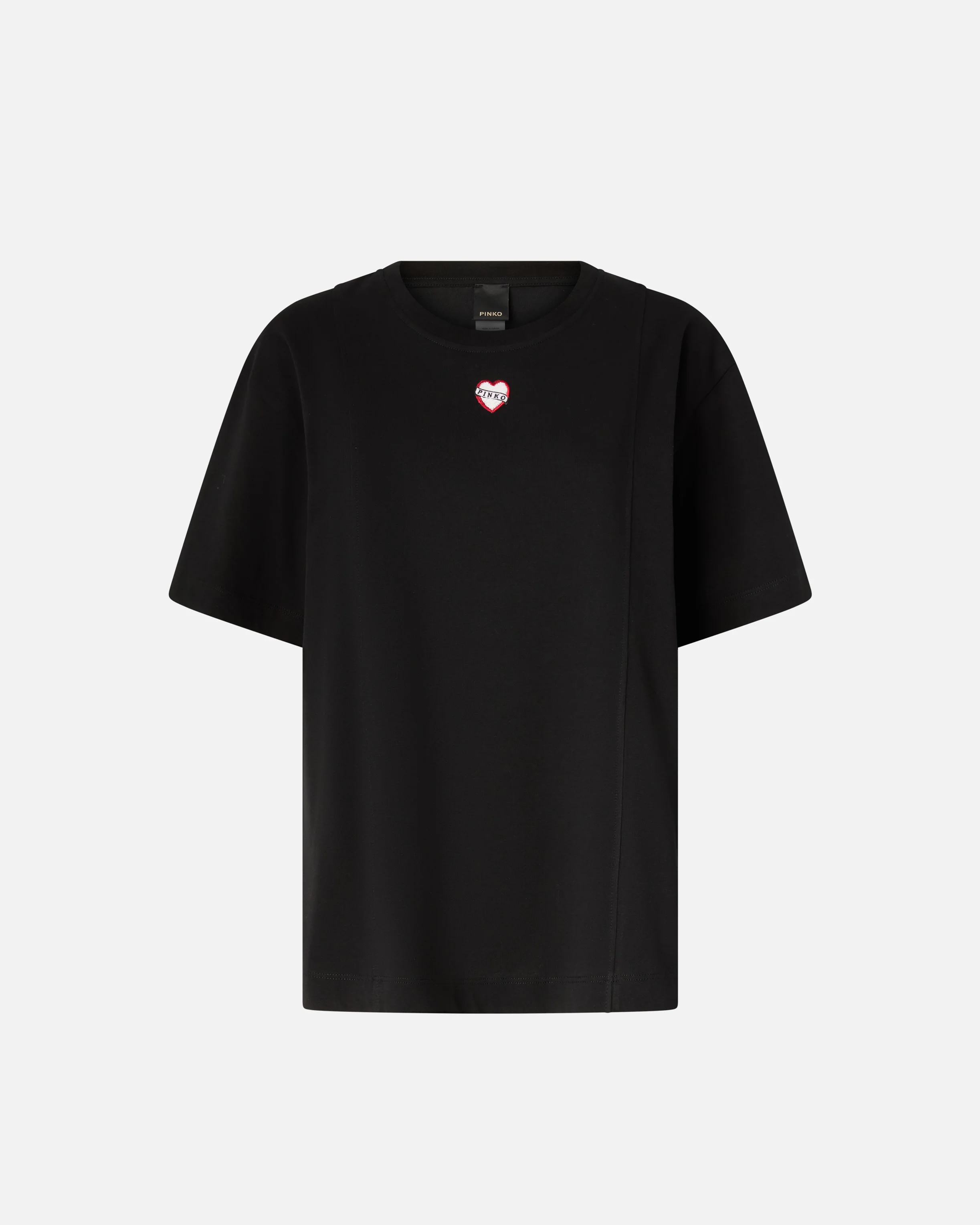 T-SHIRT WITH HEART EMBROIDERY - 1