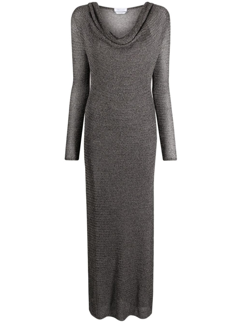 cowl-neck maxi dress 1