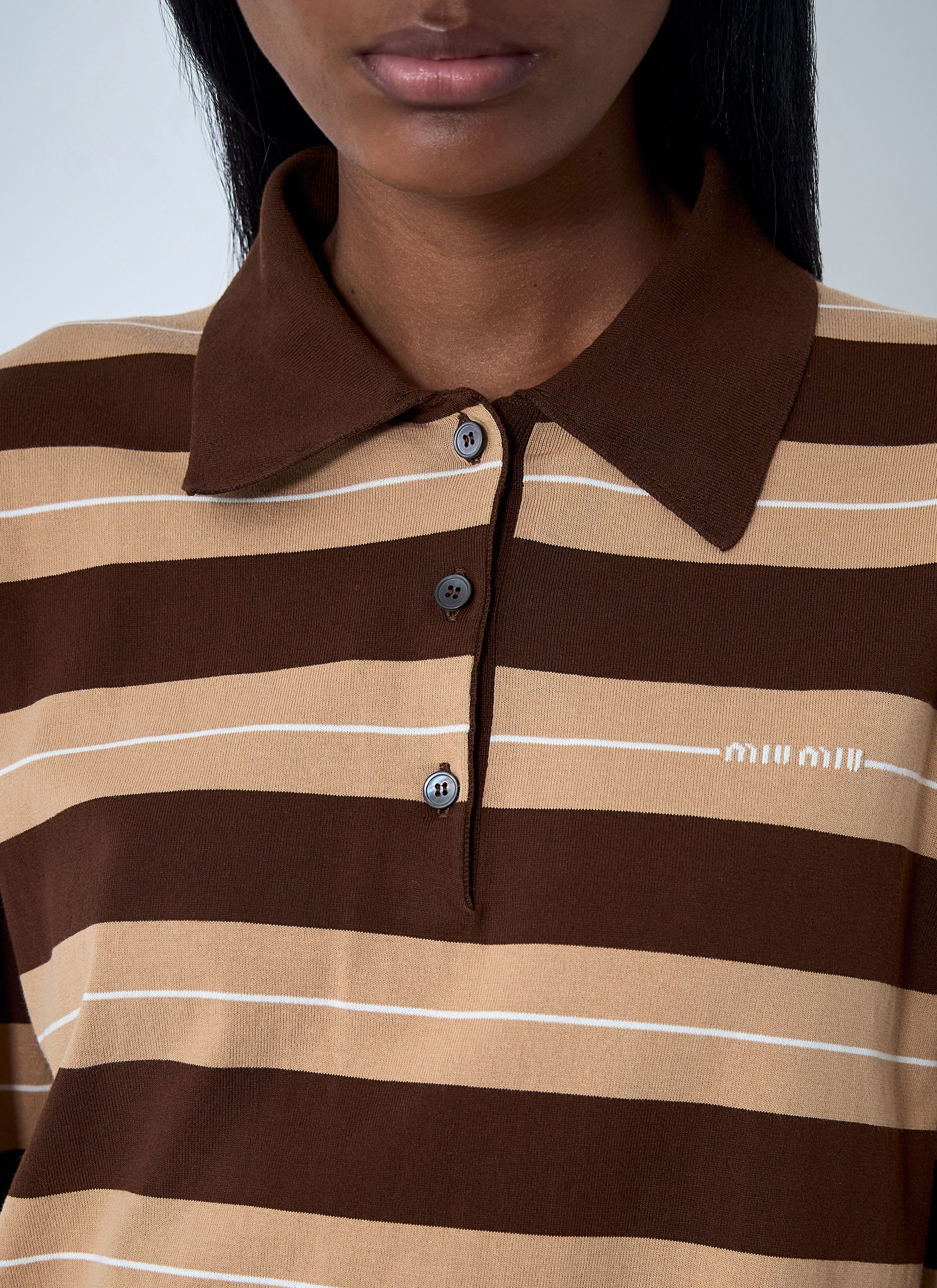 Cotton Striped Polo Shirt - 5