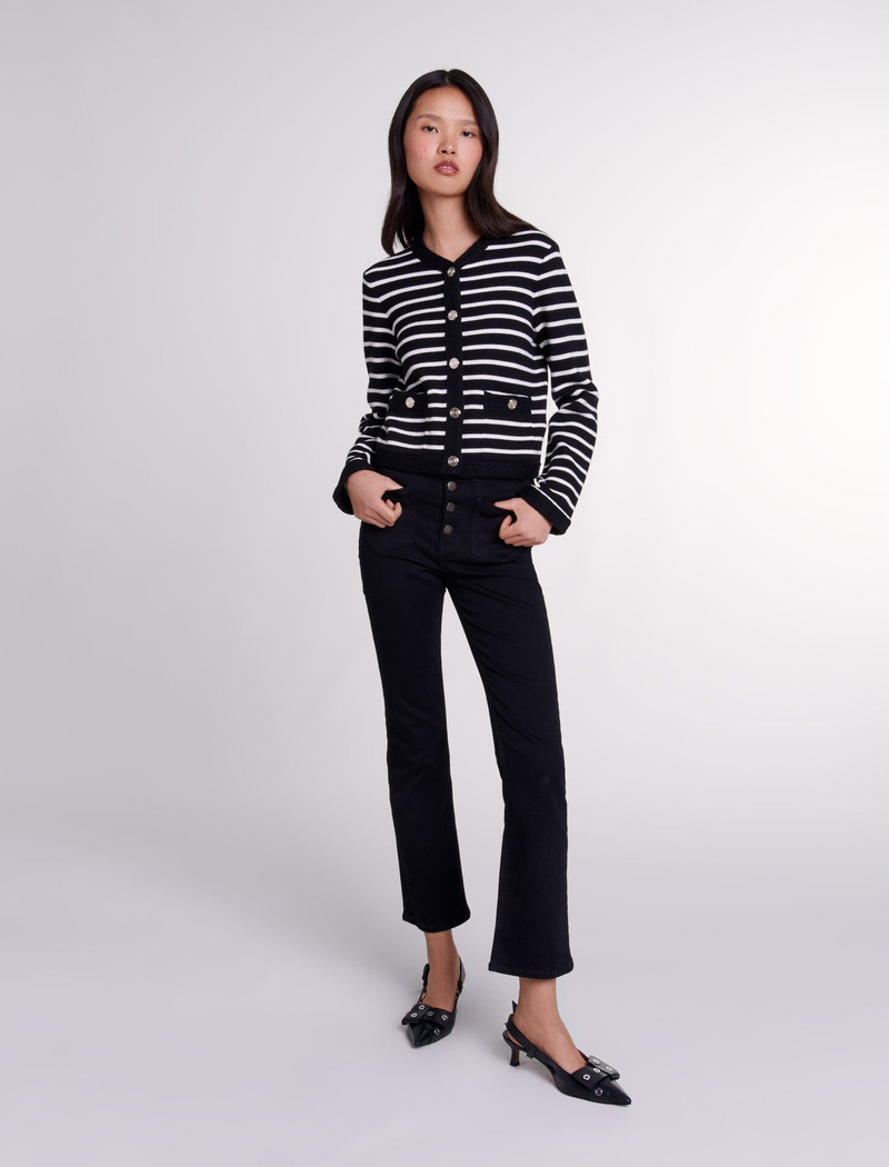 maje Striped cardigan outlook