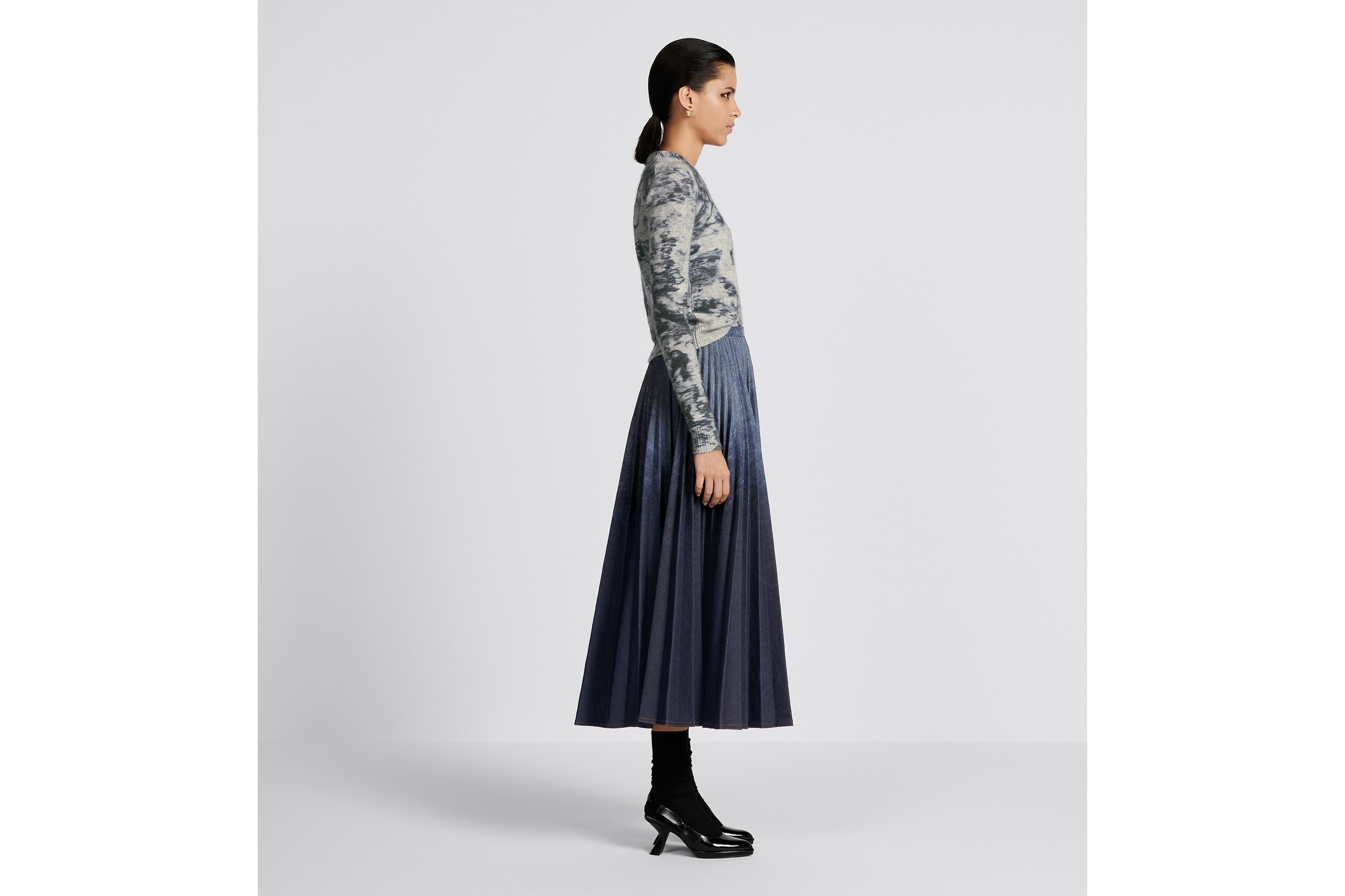 Pleated Mid-Length Skirt - 5