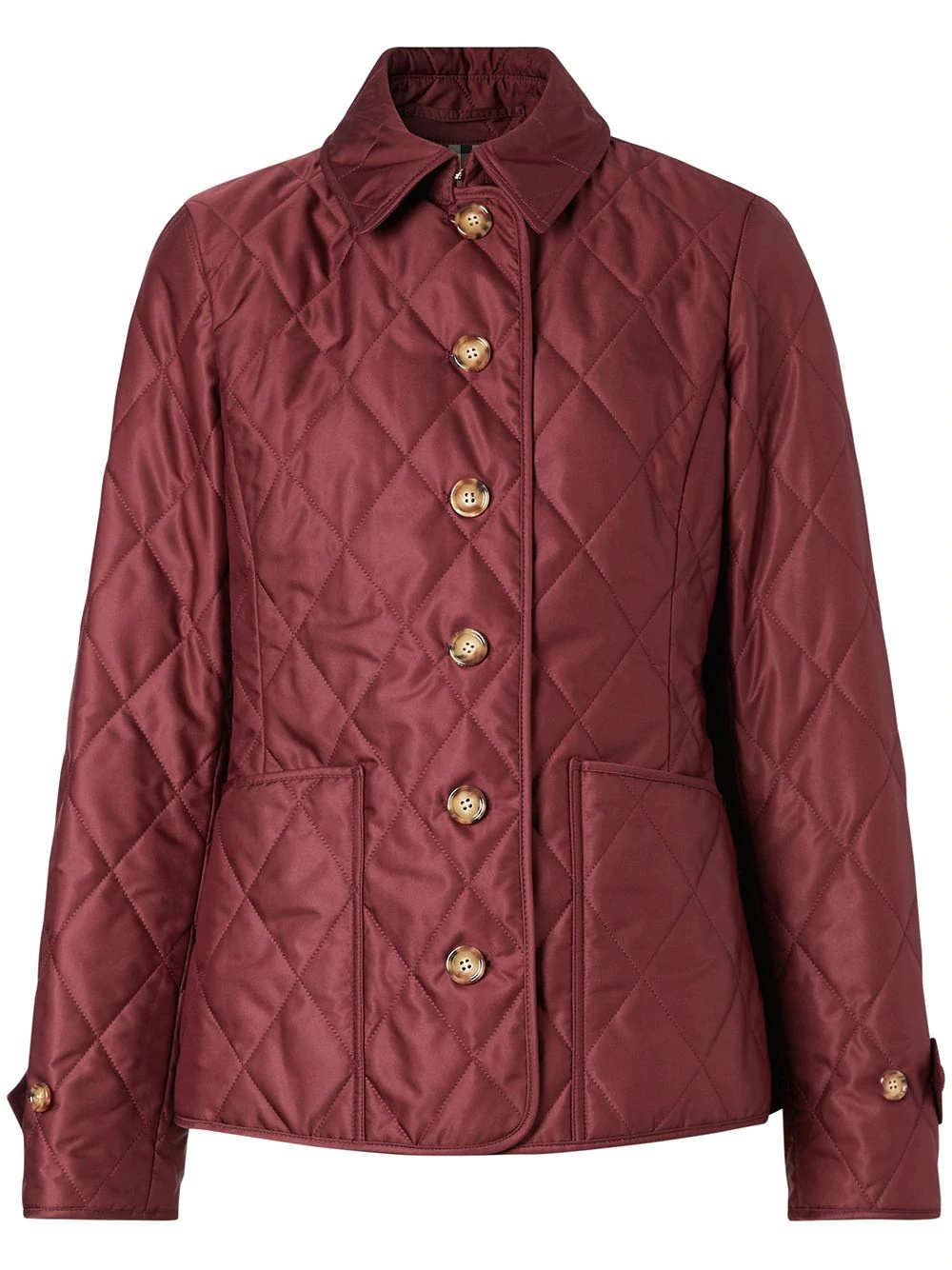 quilted fitted jacket - 1