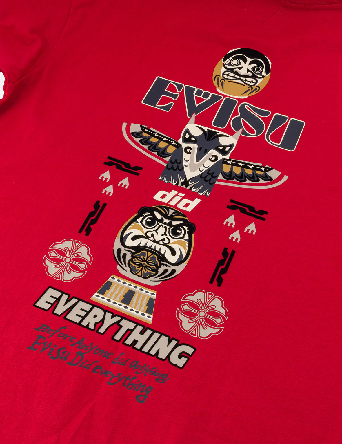 Daruma and Totem Print Relax Fit T-shirt - 7