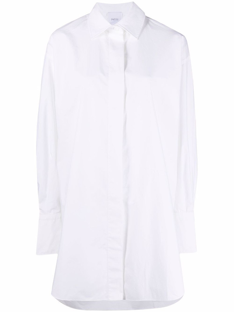 logo-print long-sleeved shirt 1