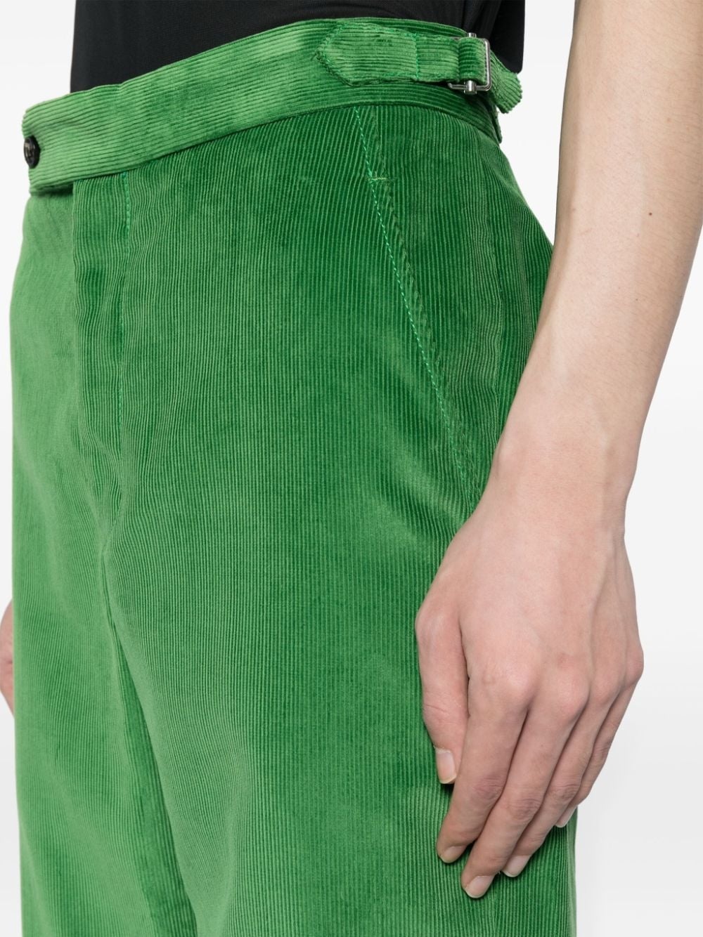 straight-leg cotton corduroy trousers - 5