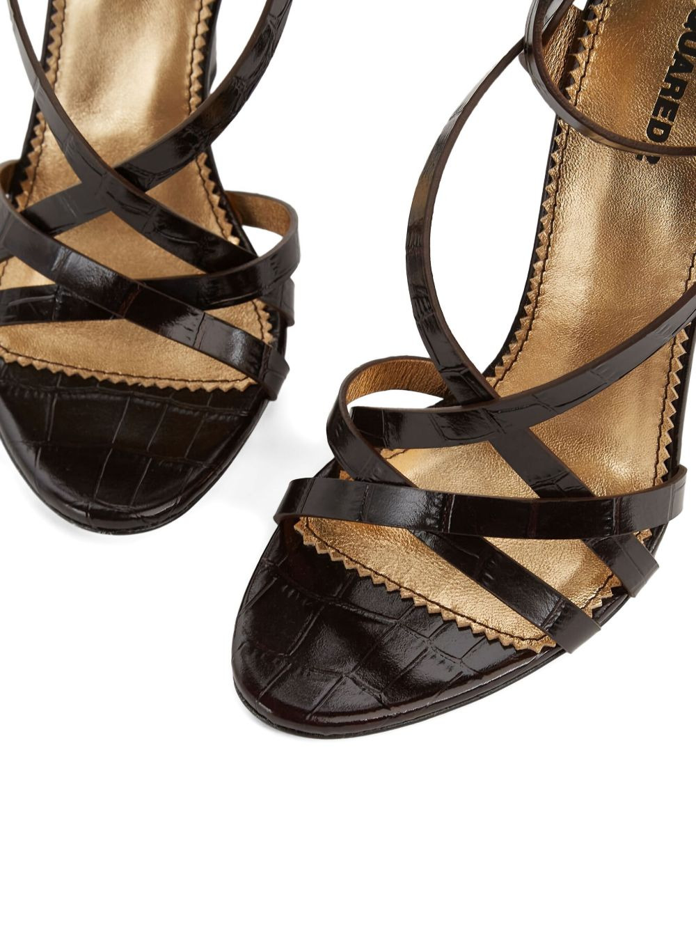 Twin crossover heeled sandals - 4