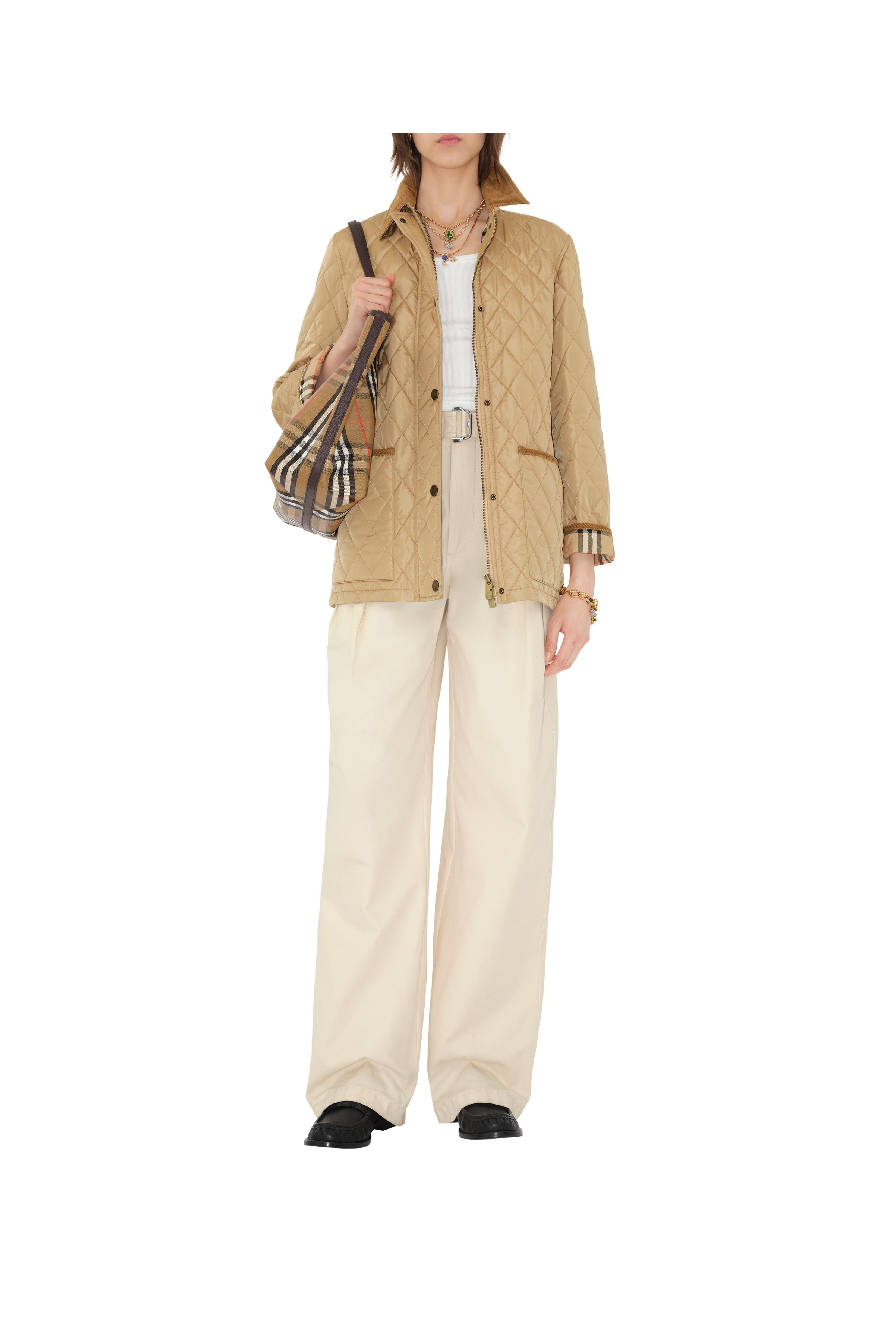 burberry Quilted Nylon Barn Jacket in Flax/sand at Nordstrom - 3