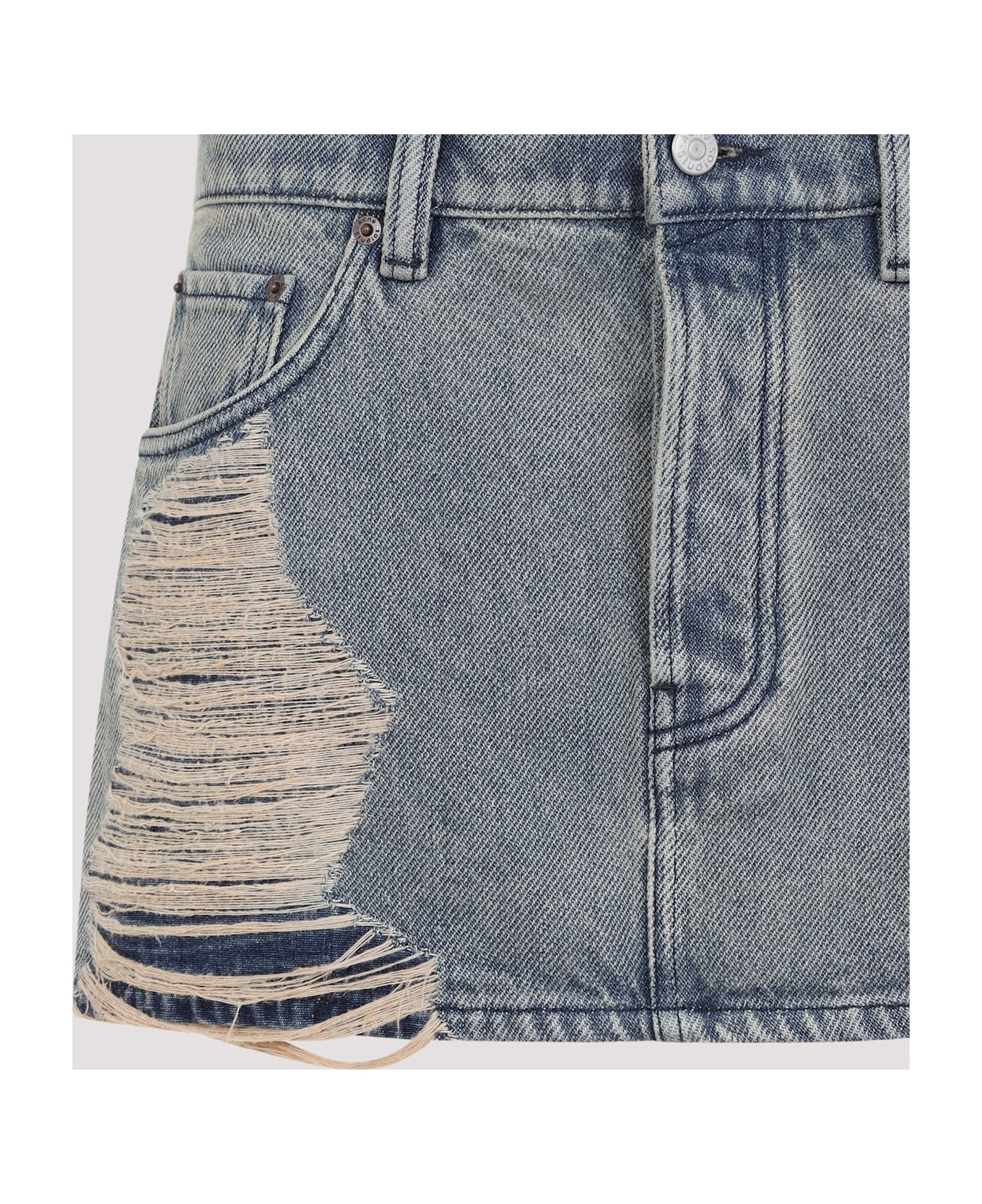 Denim Mini Skirt - 5