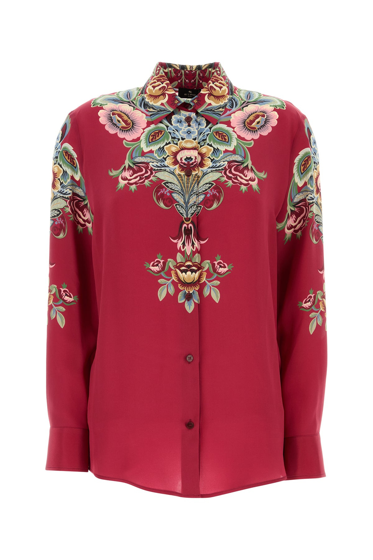 Tyrian purple crepe shirt - 1