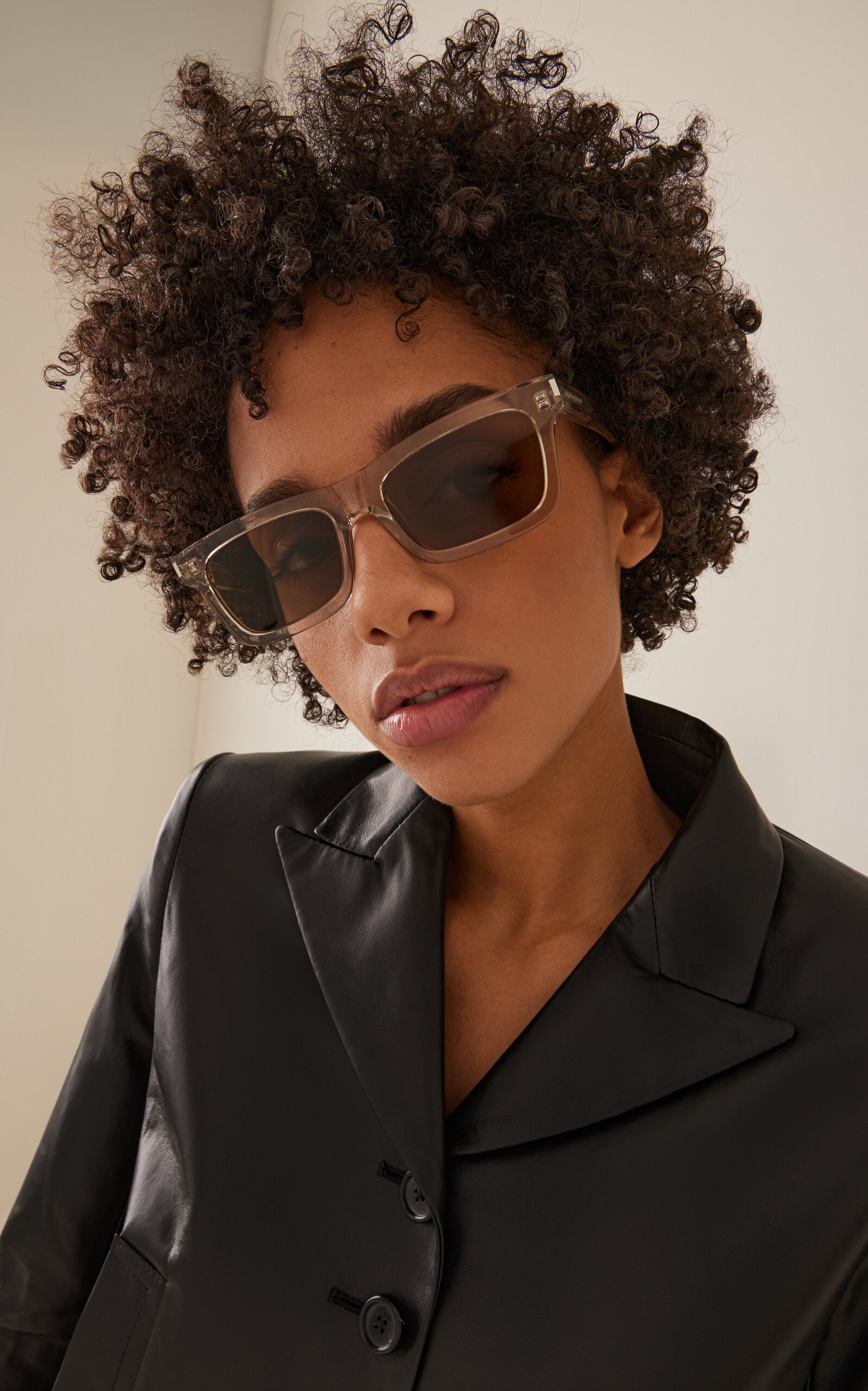 Betty Square-Frame Acetate Sunglasses neutral - 2
