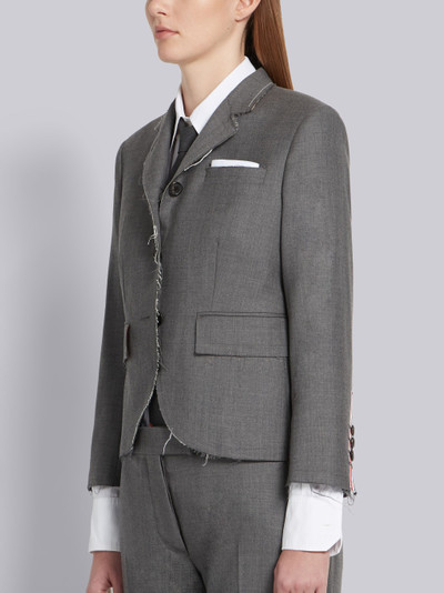 Thom Browne raw-edge single-breasted jacket outlook