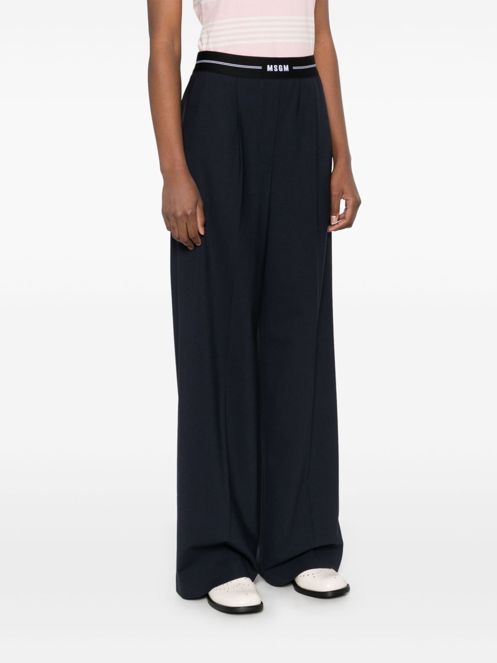logo-waistband trousers - 3