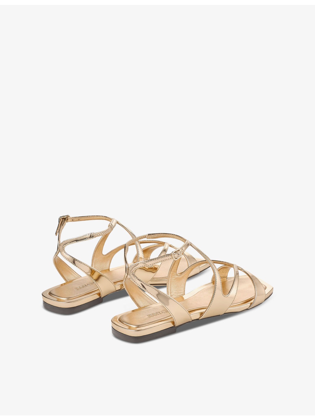Ayla liquid-gold leather sandals - 4