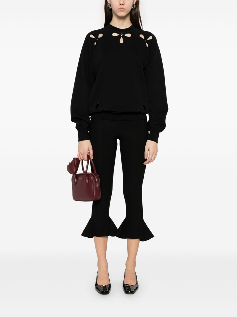COPERNI petal-embroidered crew-neck sweatshirt outlook