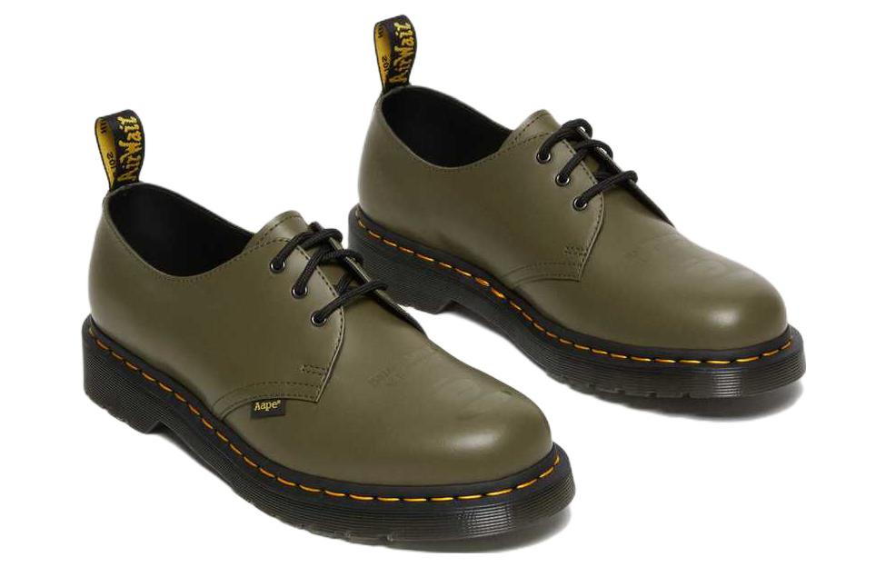 Dr. Martens 1461 AAPE Smooth Leather Oxford 'Olive Green' 27984355 - 3