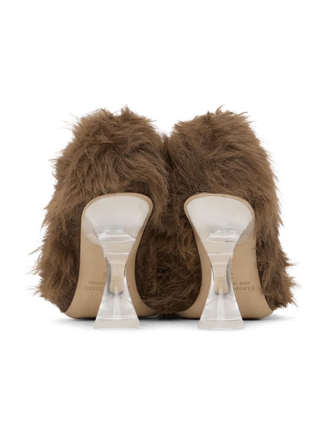 Brown Faux-Fur Ballerina Heels - 2