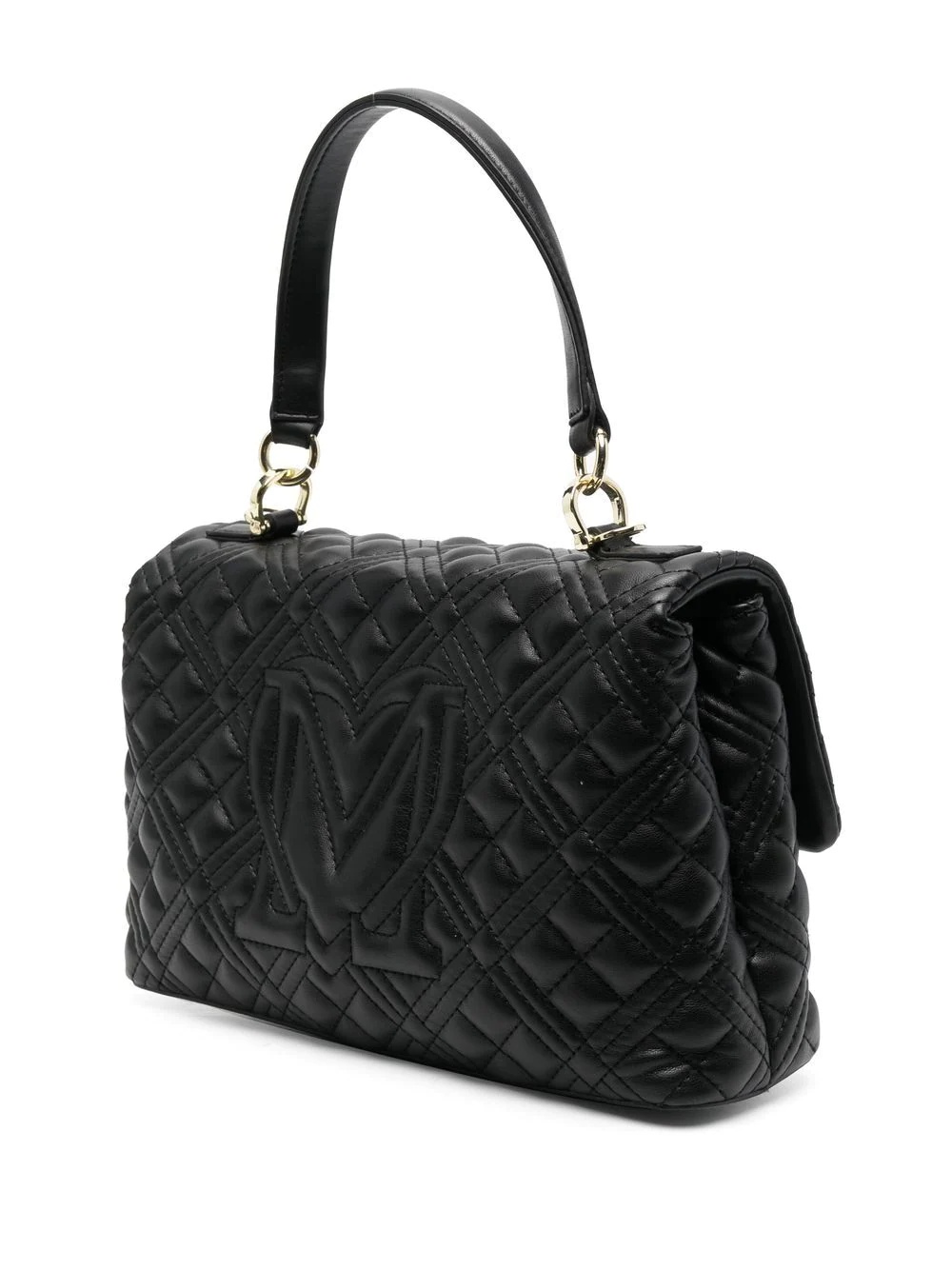 logo-plaque quilted tote bag - 3