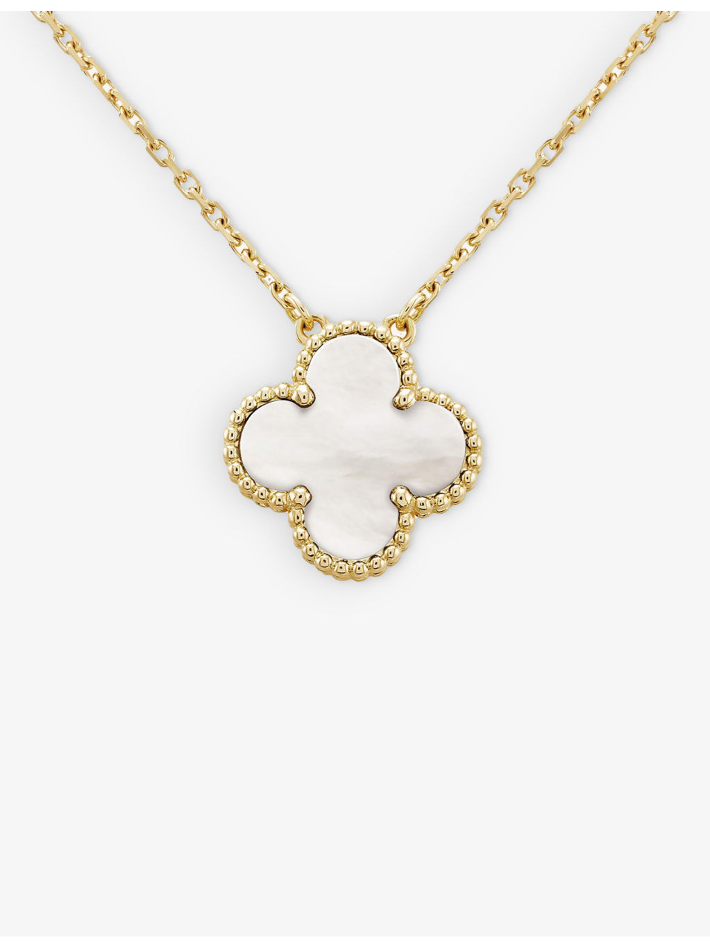 Vintage Alhambra gold and mother-of-pearl pendant - 2