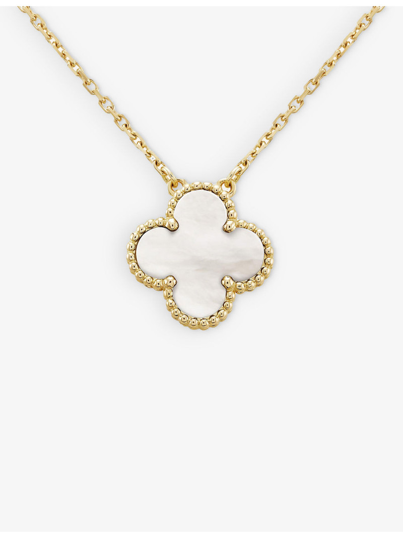 Van Cleef & Arpels Vintage Alhambra gold and mother-of-pearl pendant outlook