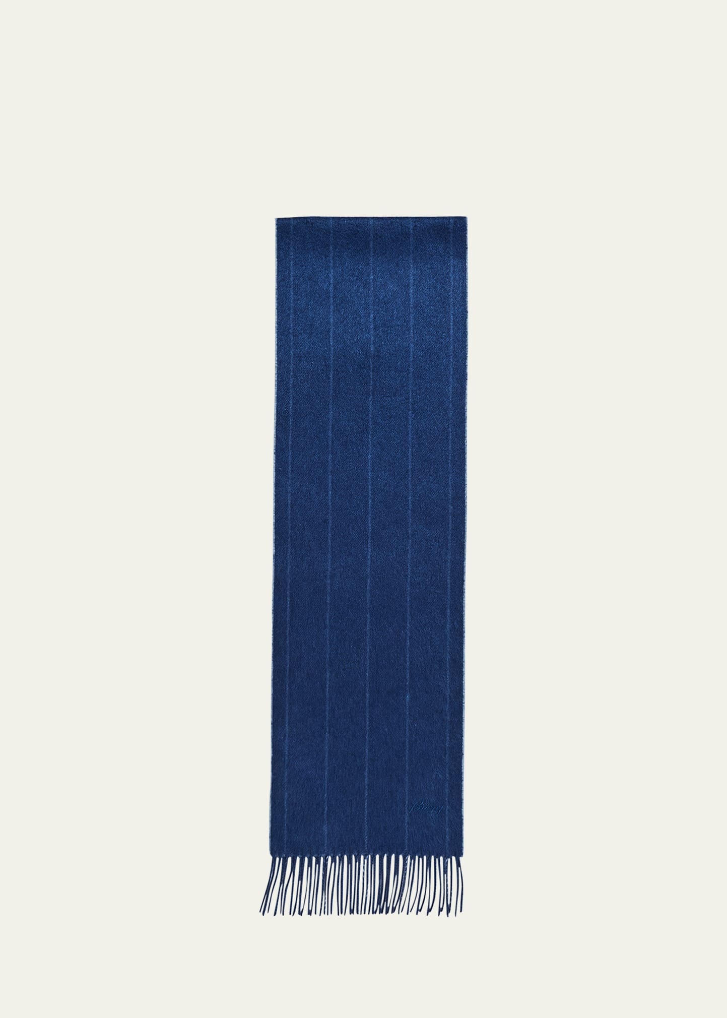 Men's Fringe Silk Cashmere Scarf - 1