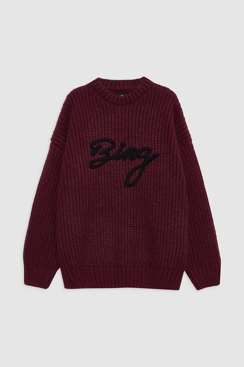 Sydney Crew Sweater Signature - Zinfandel 1