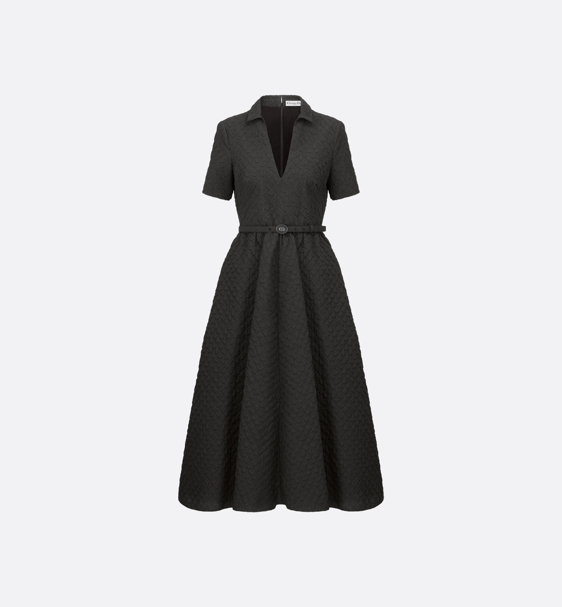 Mid-Length Belted Dress - 1