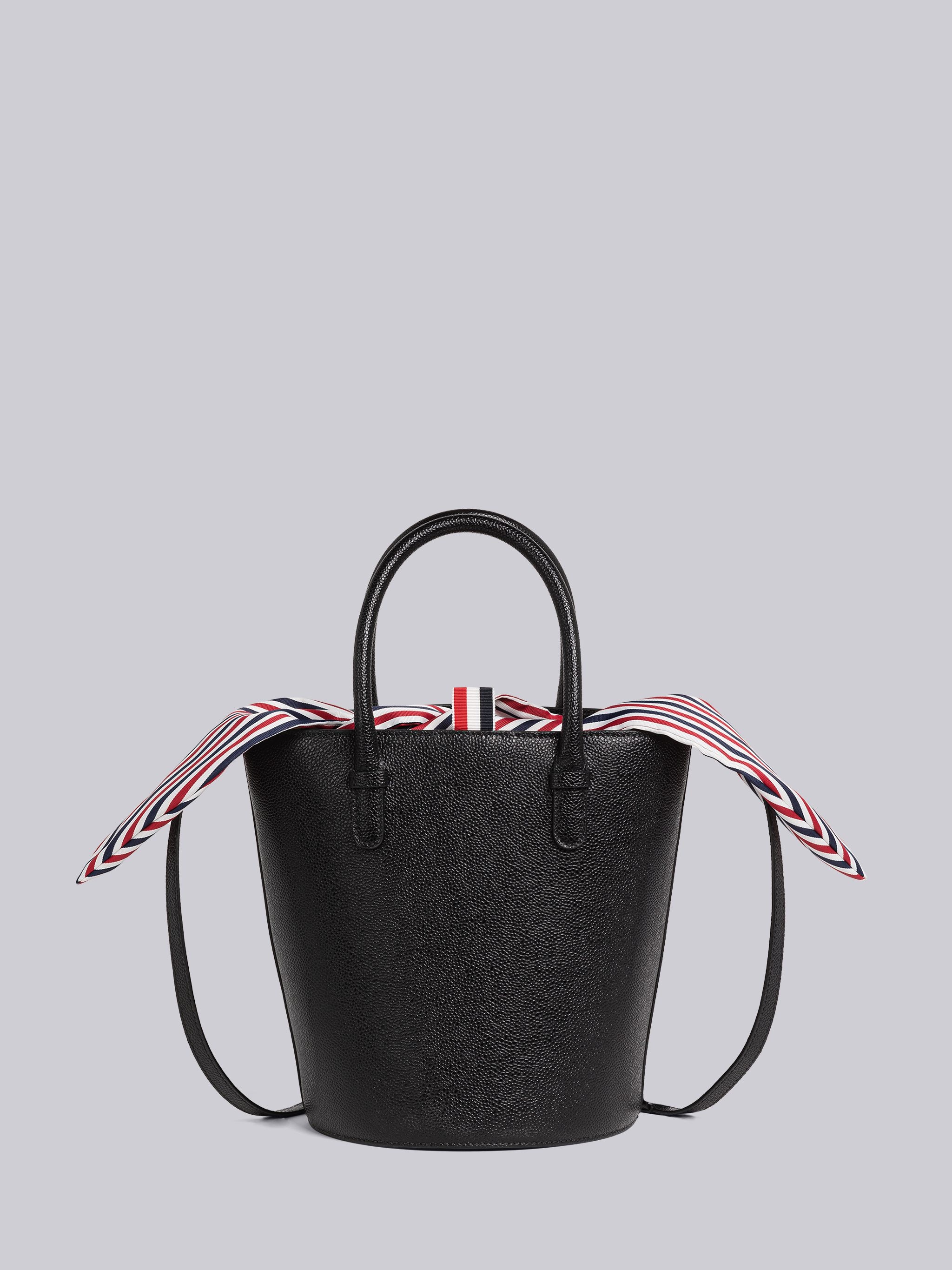 Pebble Grain Leather Bucket Bag - 4