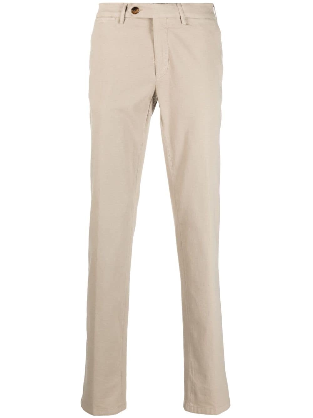 mid-rise cotton chino trousers - 1