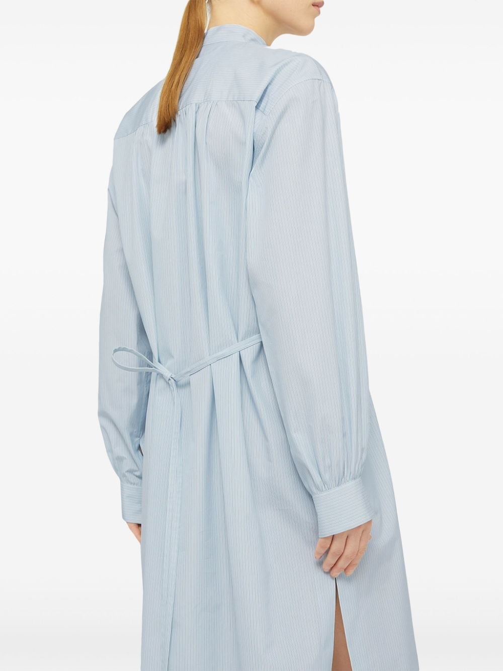 long-sleeve cotton midi dress - 4