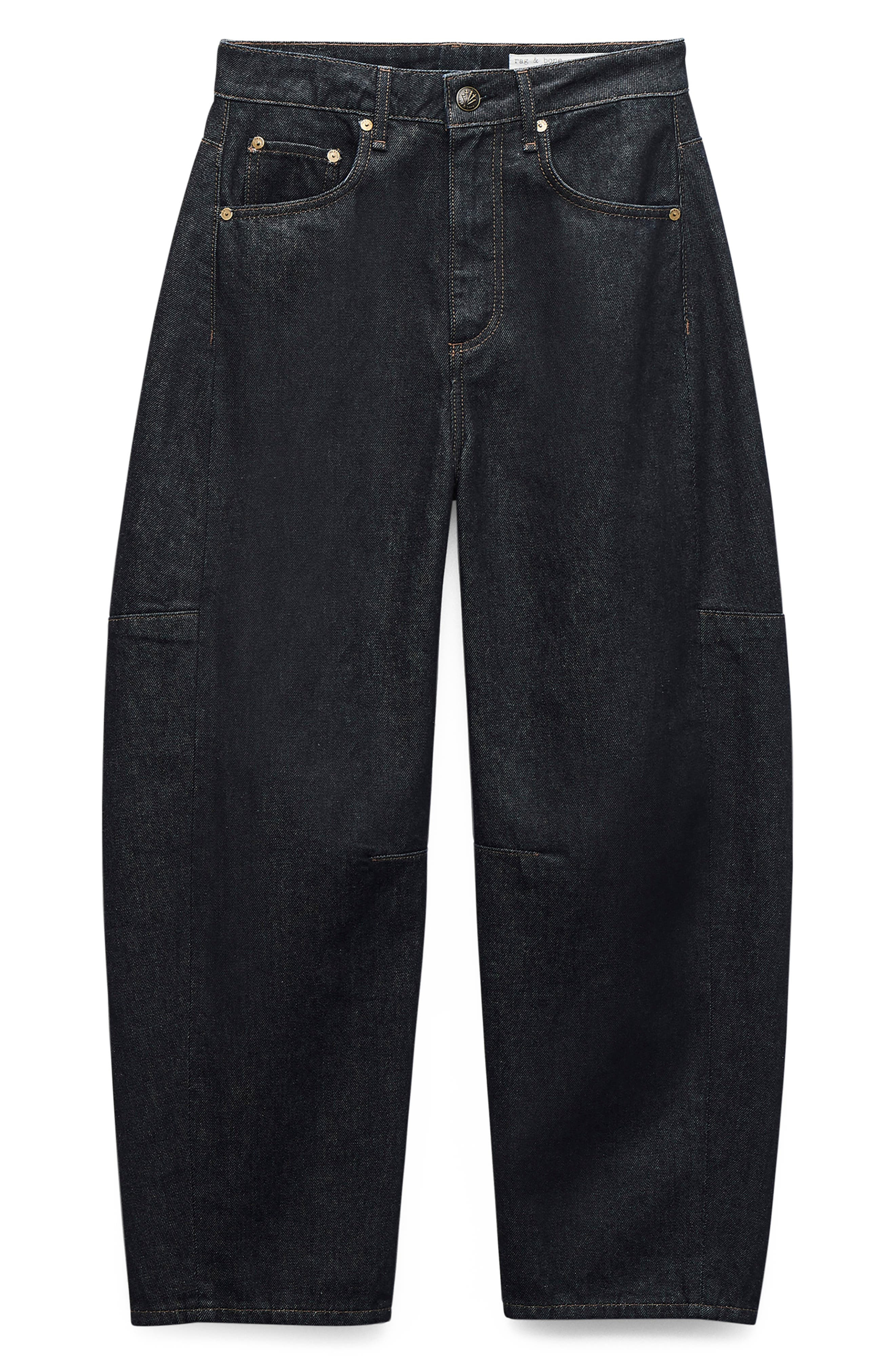 rag & bone Charlie Super High Waist Crop Barrel Jeans in Twilight Rinse at Nordstrom - 4