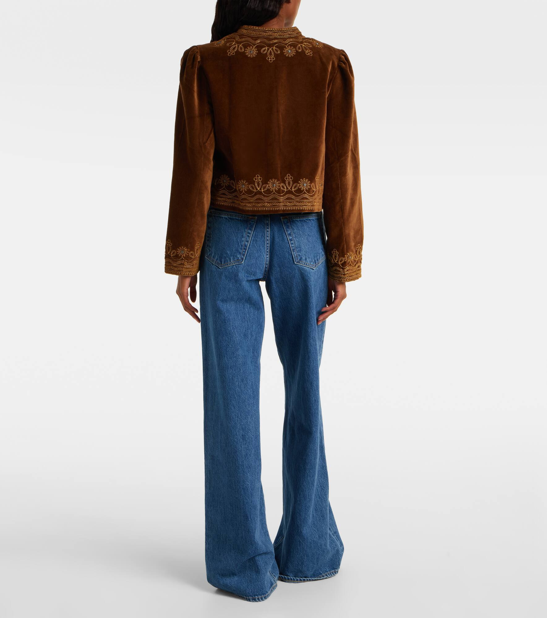 Denver embroidered cotton velvet jacket - 3