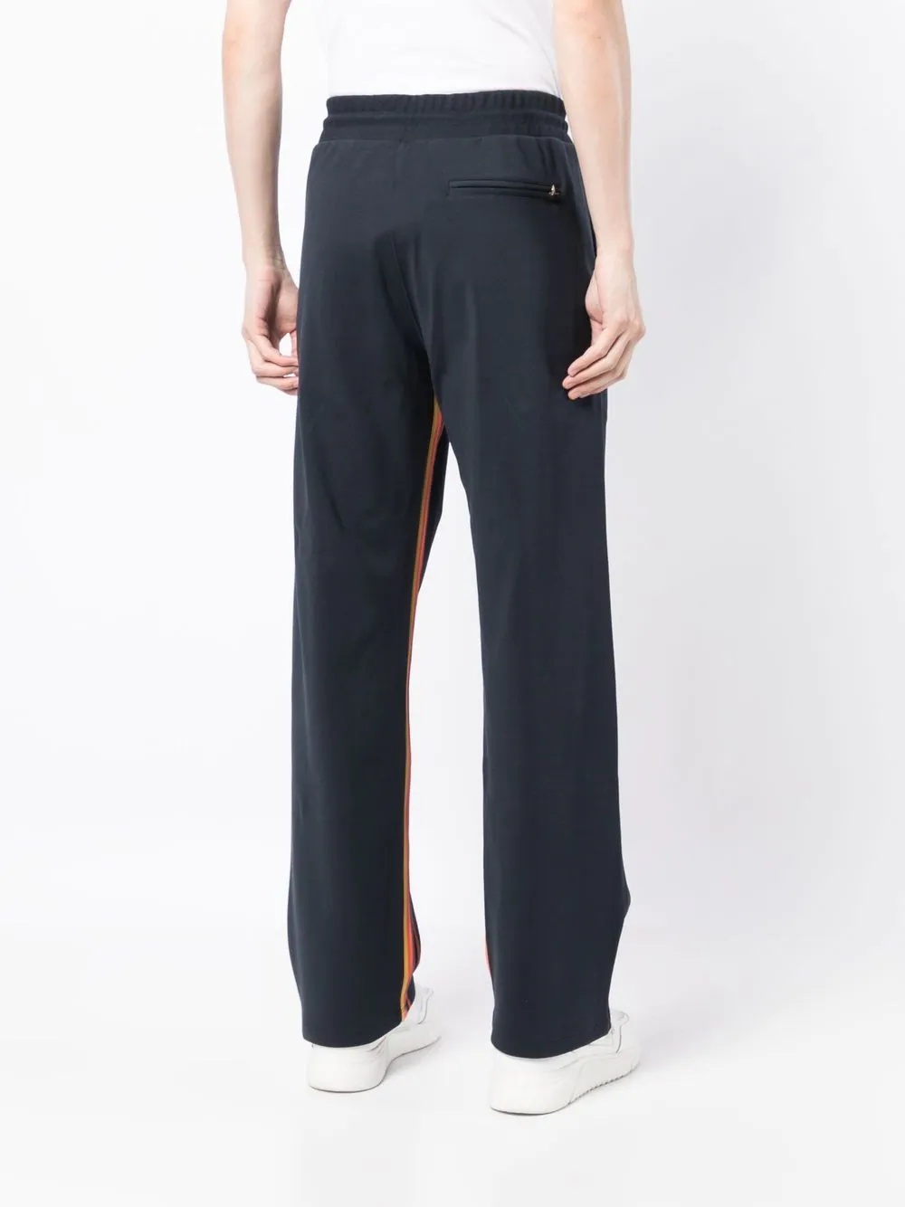 wide-leg cotton track pants - 4