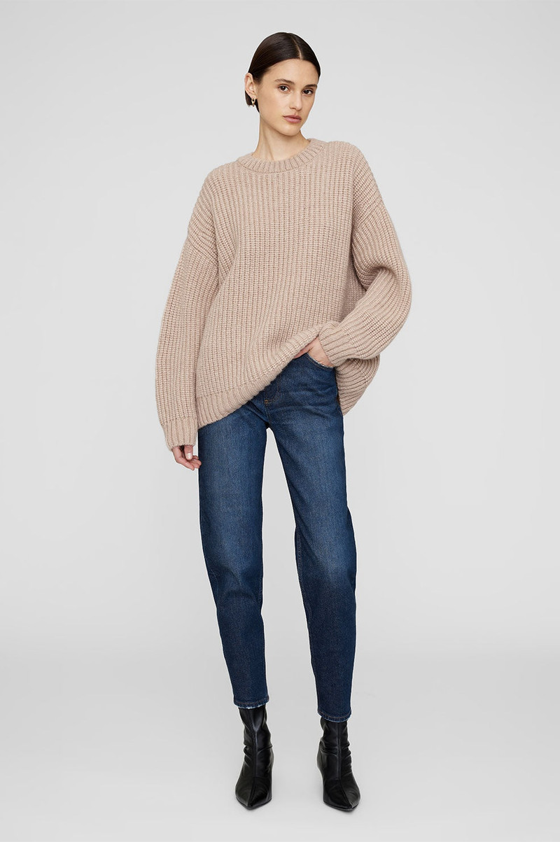 ANINE BING Sydney Crew Sweater - Camel outlook