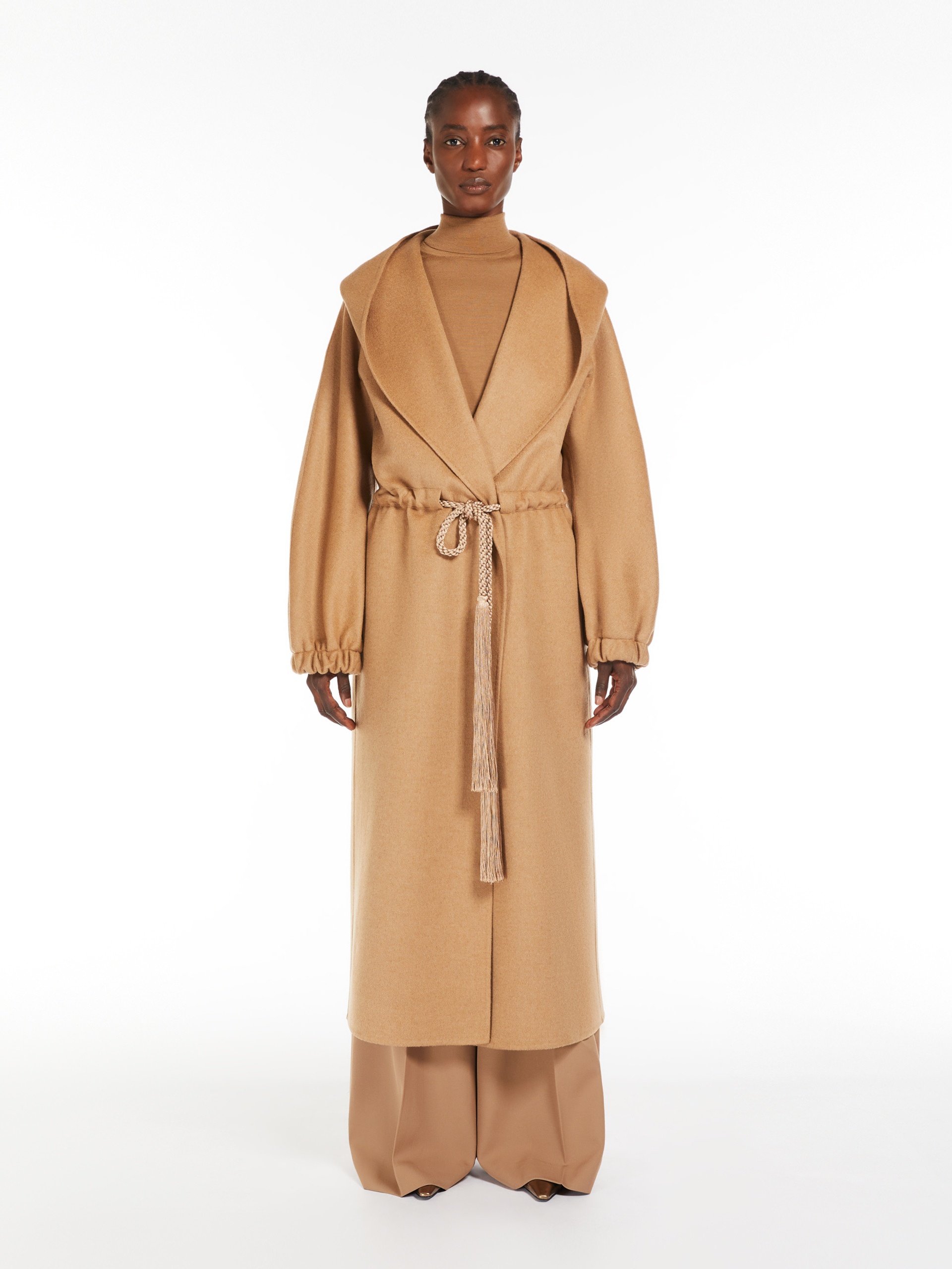NATALIN Camel coat with hood - 3