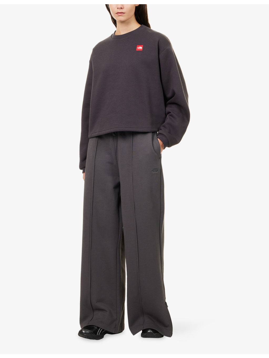 TNF Cropped Cotton Blend Sweatshirt - 2