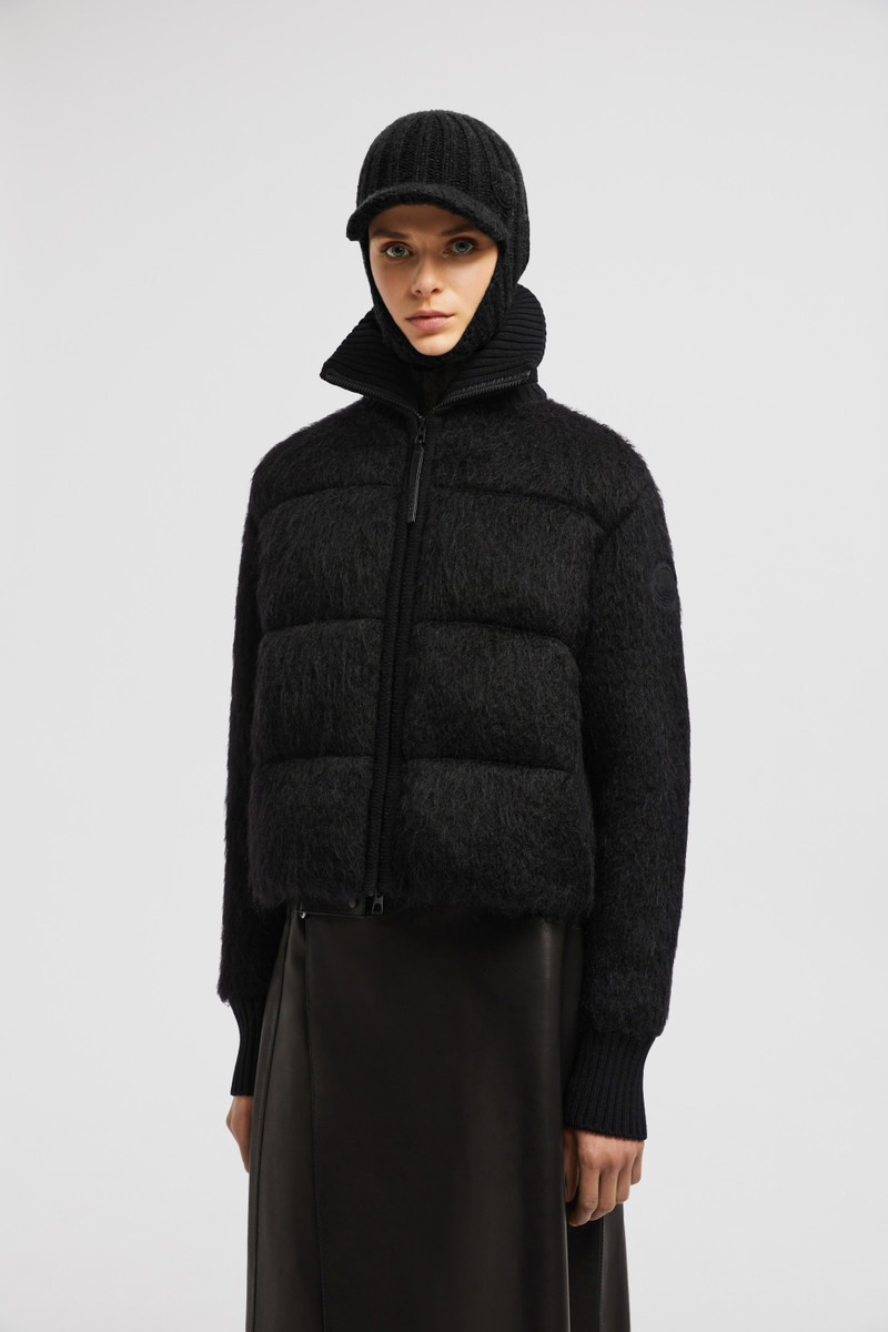 Moncler Padded Wool & Mohair Zip-Up Cardigan outlook